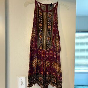 Bohemian Burgundy Festival Romper, size M